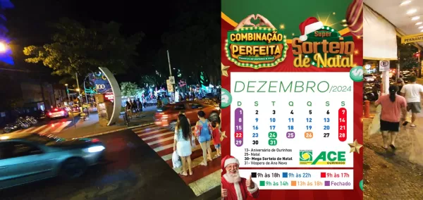 Horário Especial de Natal no comércio de Ourinhos começa na próxima segunda-feira, 9 de dezembro