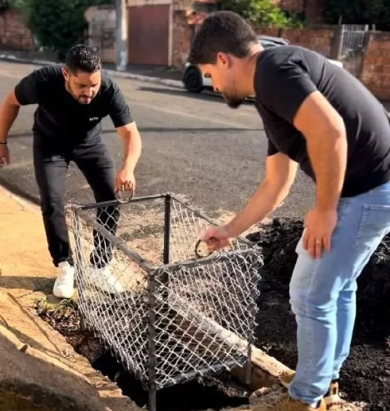 Prefeitura de Ourinhos instala caixas de metal nos bueiros para reduzir enchentes e preservar o meio ambiente