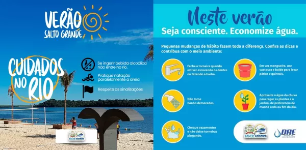 Prefeitura de Salto Grande reforça orientações para segurança no Rio Paranapanema durante o verão