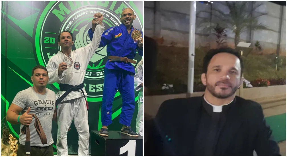 Padre faixa preta de jiu-jitsu concilia fé e esporte e se torna vice-campeão mundial