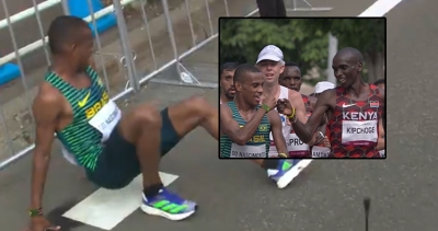 Atleta da região, Daniel Nascimento cumprimenta queniano vencedor, passa mal e deixa maratona antes do fim em Tóquio 