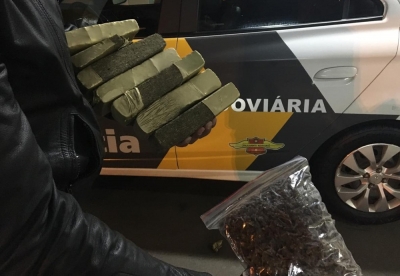 Homem é preso ao ser flagrado com maconha dentro de ônibus em Assis