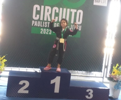 Ourinhense de 6 anos é campeã paulista de Jiu-Jitsu