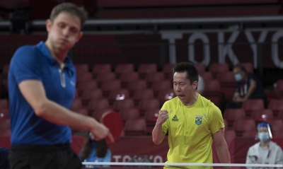 Gustavo Tsuboi avança à terceira rodada do tênis de mesa em Tóquio