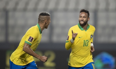 Neymar marca três vezes e seleção vence Peru nas Eliminatórias; veja os gols 