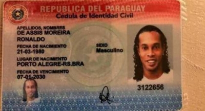 Números de passaportes de Assis e Ronaldinho são de outras pessoas