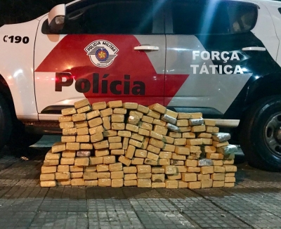 Polícia Militar apreende mais de 100 quilos de maconha em Bauru