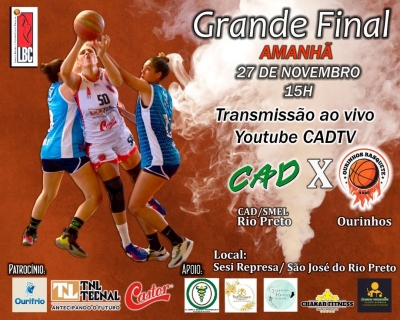 Basquete Feminino: Ourinhos joga grande final da LBC hoje (27) contra CAD Rio Preto; jogo terá transmissão ao vivo