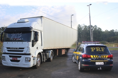 Bandidos sequestram caminhoneiro, levam carga de pneus e abandonam a carreta em um posto na BR-153 