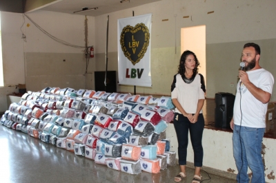 Fundo Social de Solidariedade recebe da LBV doação de 400 cobertores 