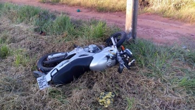 Motociclista morre após bater em poste na vicinal que dá acesso à prainha de Borborema