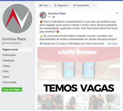 Loja de óculos que se instalará no Ourinhos Plaza já contrata 