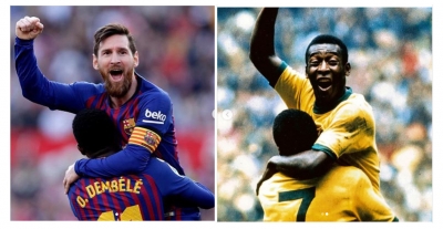 Messi iguala recorde de Pelé e rei do futebol parabeniza argentino por façanha